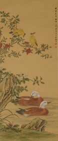 ZUO XIAOYU (ACTIVE 19TH C.), ATTRIBUTED TO, FLOWERS AND BIRDS