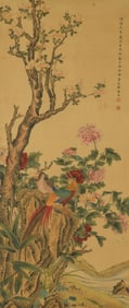ZENG JIYAO (ACTIVE 19TH C.), ATTRIBUTED TO, FLOWERS AND BIRDS