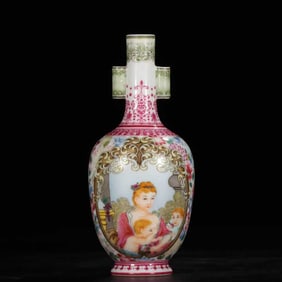 A FAMILLE-ROSE MEDALLION 'MILLEFLEURS' VASE