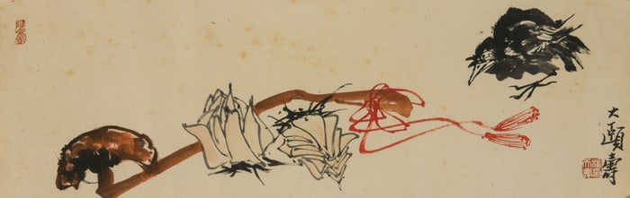 PAN TIANSHOU (1897-1971), ATTRIBUTED TO, FLOWERS AND BIRDS