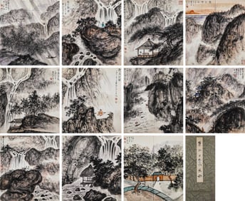 FU BAOSHI (1904-1965), ATTRIBUTED TO, LANDSCAPES (ELEVEN LEAVES ALBUM)