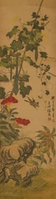 ZHANG XIONG (1803-1886), ATTRIBUTED TO, FLOWERS AND BIRDS