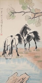XU BEIHONG (1895-1953), ATTRIBUTED TO, THREE STEEDS