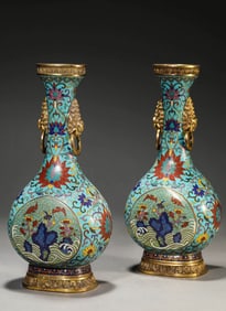 A GROUP OF CLOISONNé 'CELESTIAL CHICKEN' VASES