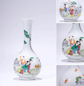 A FAMILLE ROSE 'FIGURE SCENE' VASE