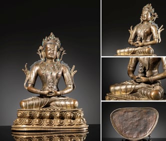 A SILVER-GILT AMITAYUS