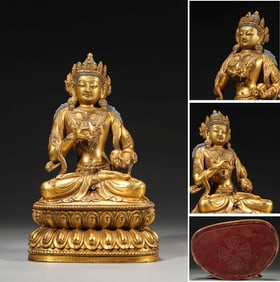 A GILT-BRONZE VAJRASATTVA