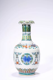 A DOUCAI 'BAT, SHOU AND FLORAL' VASE