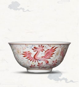 A FAMILLE-ROSE 'PHOENIX' BOWL
