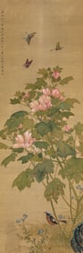 ZOU YIGUI (1686-1772), ATTRIBUTED TO, FLOWERS AND BIRDS