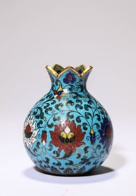 A CLOISONNé ENAMEL 'INTERLOCKING LOTUS' VASE