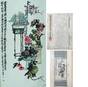 WU CHANGSHUO (1844-1927), ATTRIBUTED TO, SCHOLAR'S OBJECTS