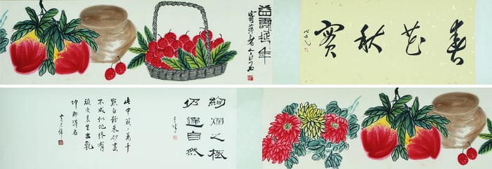 QI BAISHI (1864-1957), ATTRIBUTED TO, LONGEVITY AND HEALTH