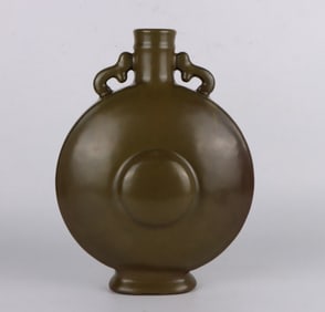A TEA-DUST GLAZED MOONFLASK