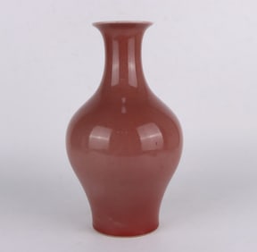 A PEACHBLOOM-GLAZED  VASE