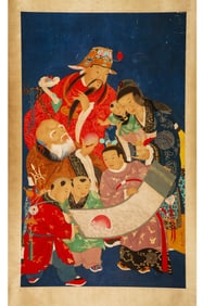 DING GUANPENG (ACTIVE 18TH C.), ATTRIBUTED TO, THREE STAR GODS