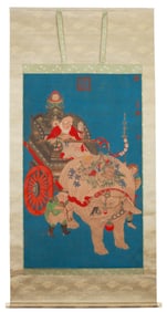 QIU YING (1494-1552), ATTRIBUTED TO, SOUTH POLE IMMORTAL