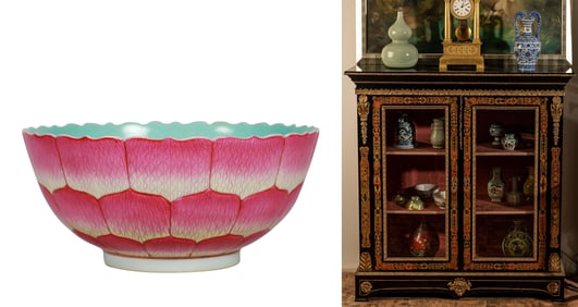 A FAMILLE ROSE 'LOTUS' BOWL