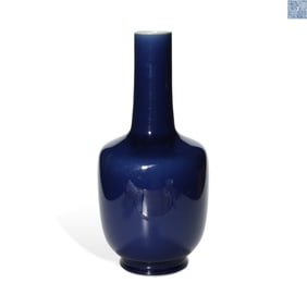 A BLUE GLAZED VASE