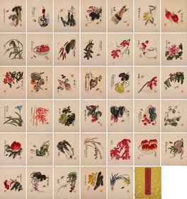 QI BAISHI (1864-1957), ATTRIBUTED TO, FLOWERS AND FRUITS