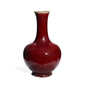 A RED-GLAZED VASE