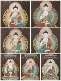 WU DAOZI (C.685-758), ATTRIBUTED TO, SEVEN PAST BUDDHAS