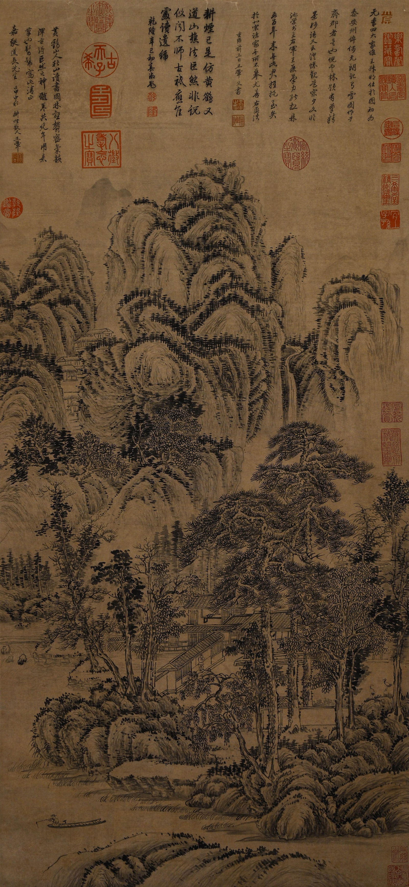 WANG HUI (1632-1717), ATTRIBUTED TO, LANDSCAPE: WANG HUI (1632-1717), ATTRIBUTED TO, LANDSCAPE Dimensions: 38 cm (15.0 in.) × 132 cm (52.0 in.). All measurements are approximate. Azaya Art Gallery is delighted to showcase our meticulously curated