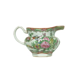 A FAMILLE ROSE MEDALLION 'FIGURES AND BIRDS' TEAPOT