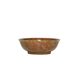 A STONE-EFFECT GLAZE BOWL