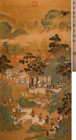 QIU YING (1494-1552), ATTRIBUTED TO, EIGHTEEN SCHOLARS