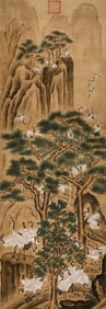 GIUSEPPE CASTIGLIONE (1688-1766), ATTRIBUTED TO, PINE AND CRANE