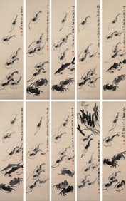 QI BAISHI (1864-1957), ATTRIBUTED TO, AQUATIC CREATURES