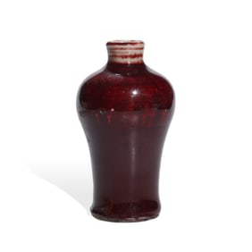 A RED-GLAZED MEIPING