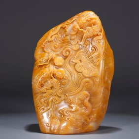 A TIANHUANG STONE 'DRAGON AND PHOENIX' SEAL