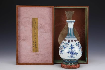 A BLUE AND WHITE WITH DOUCAI YUHUCHUNPING