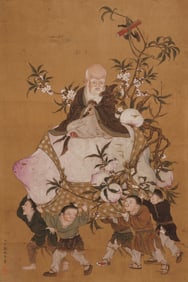 DING GUANPENG (C.1708-1771), ATTRIBUTED TO,??IRTHDAY CELEBRATION