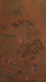 QIU YING (1494-1552), ATTRIBUTED TO,??ANDSCAPE WITH FIGURES