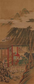 QIU YING (1494-1552), ATTRIBUTED TO,??ANDSCAPE WITH FIGURES