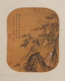 WEN ZHENGMING (1470-1559), ATTRIBUTED TO,??ANDSCAPE WITH FIGURES