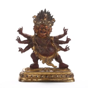 A GILT BRONZE 'HAYAGRIVA' FIGURE