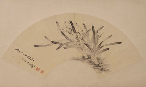 XIE ZHILIU (1910-1997), ATTRIBUTED TO,??RCHID FAN