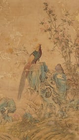 GIUSEPPE CASTIGLIONE (1688-1766), ATTRIBUTED TO,??LOWERS AND BIRDS
