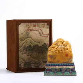 A TIANHUANG STONE 'DRAGON' KNOB SEAL