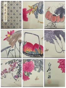 QI BAISHI (1864-1957), ATTRIBUTED TO,??LOWERS AND INSECTS ALBUM