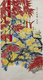 GUO YIZONG (DATES UNKNOWN), ATTRIBUTED TO,???ELLOW PLUM BLOSSOMS
