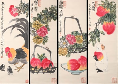 QI BAISHI (1864-1957), ATTRIBUTED TO,??ONGEVITY
