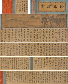 SHEN ZHOU (1427-1509), ATTRIBUTED TO, LANDSCAPE WITH FIGURES
