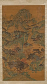 DONG BANGDA (1699-1769), ATTRIBUTED TO, LANDSCAPE WITH FIGURES