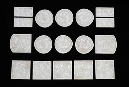 A GROUP OF JADE CARVED 'PHOENIX' BELT HOOKS