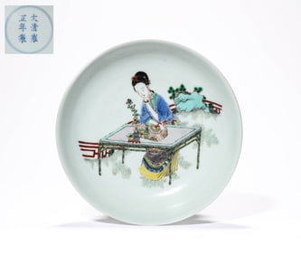 A WUCAI 'COURT LADIES' PAINTING